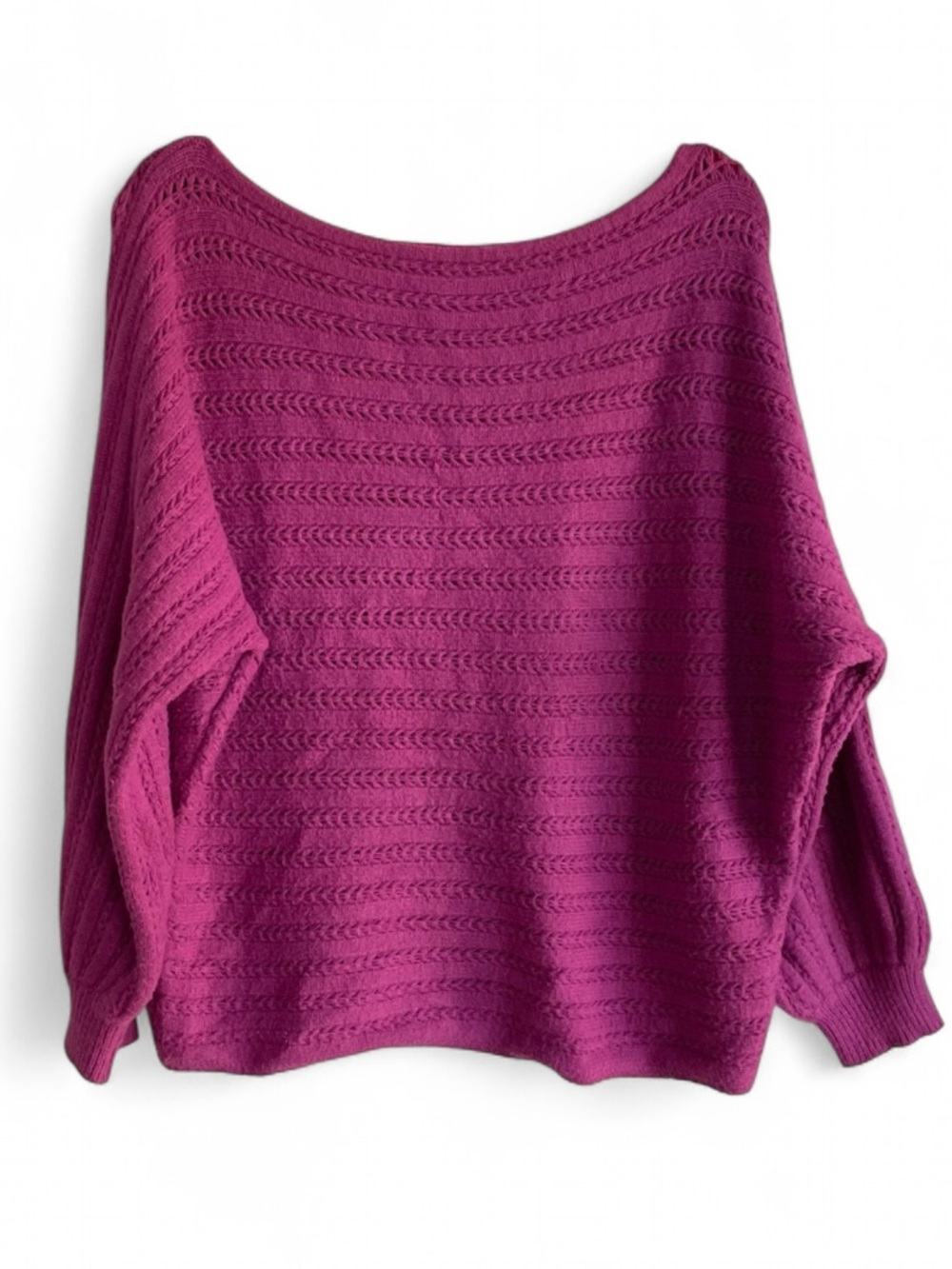 Bluivy Pink Off the Shoulder Dolman Sweater Size S/M